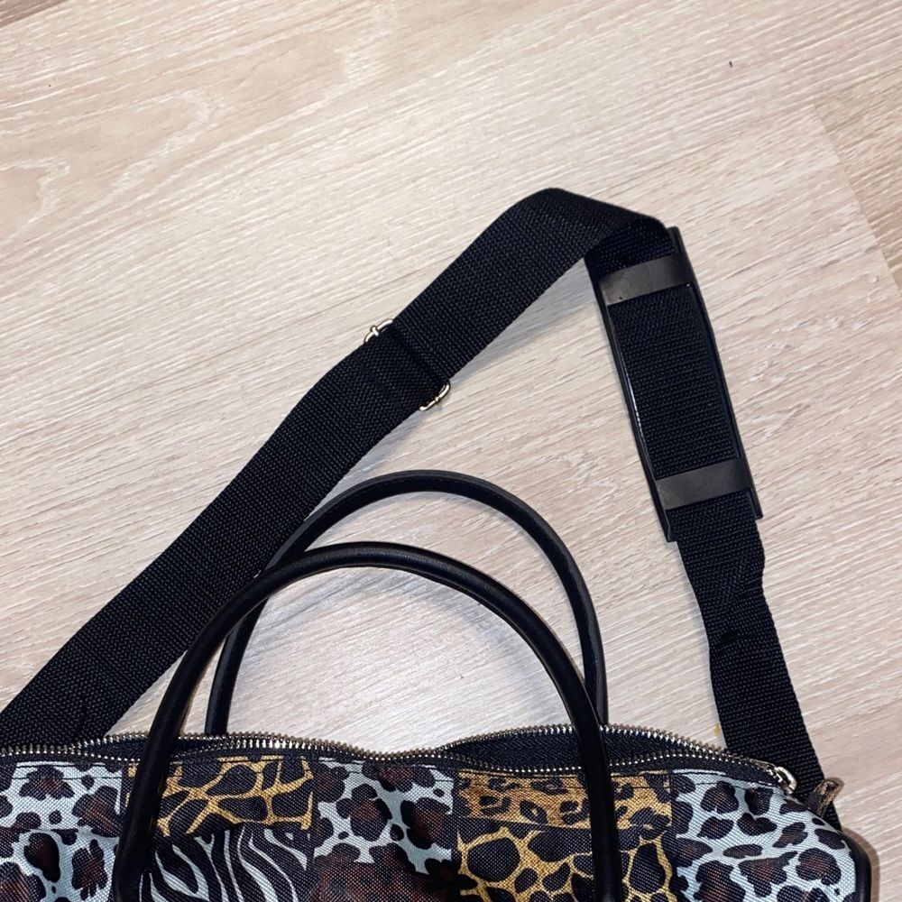 Animal Print “S” Initial Carry On Small Duffel Bag - Picture 3 of 7